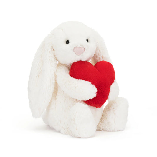 Jellycat Bashful Red Love Heart Bunny - Tiny Boxes