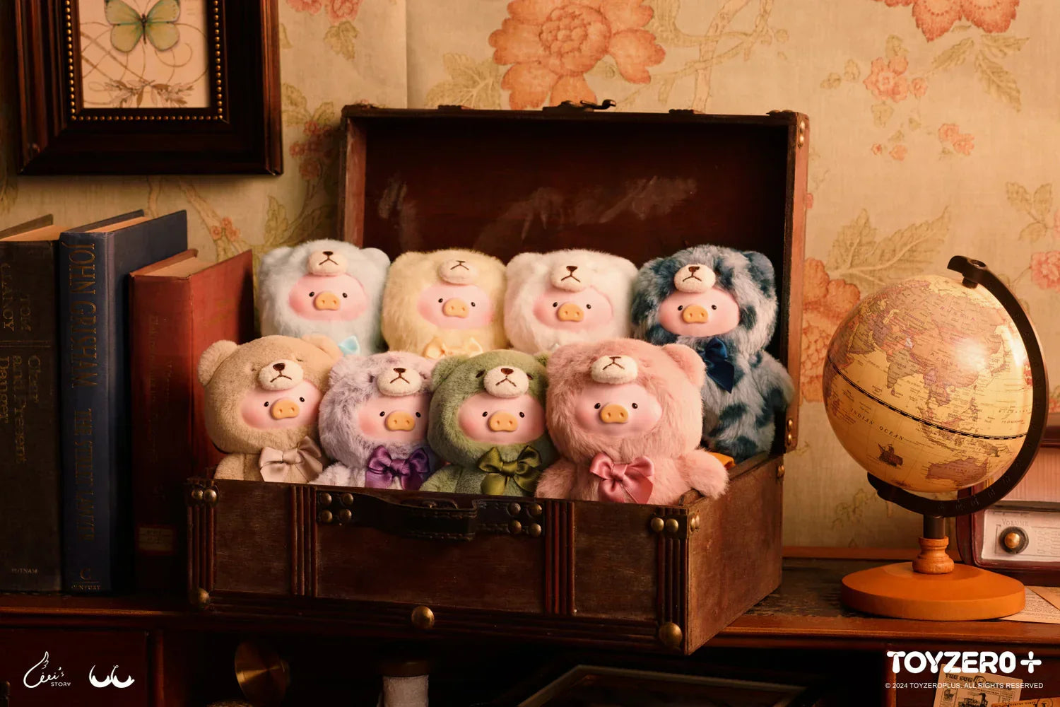 LuLu the Piggy - Vintage Teddy Shop Vinyl Face Keychain Blind Box - Tiny Boxes