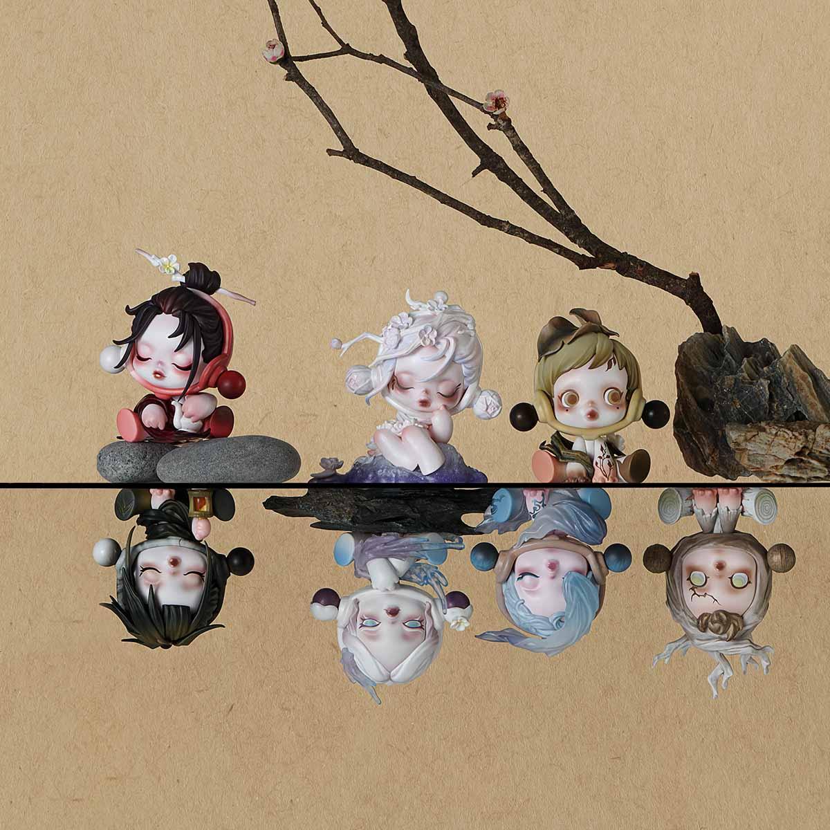 SKULLPANDA The Ink Plum Blossom Series Figures - Tiny Boxes