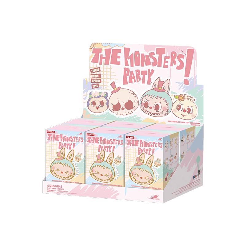 THE MONSTERS Party Series - Reversible Plush - Tiny Boxes