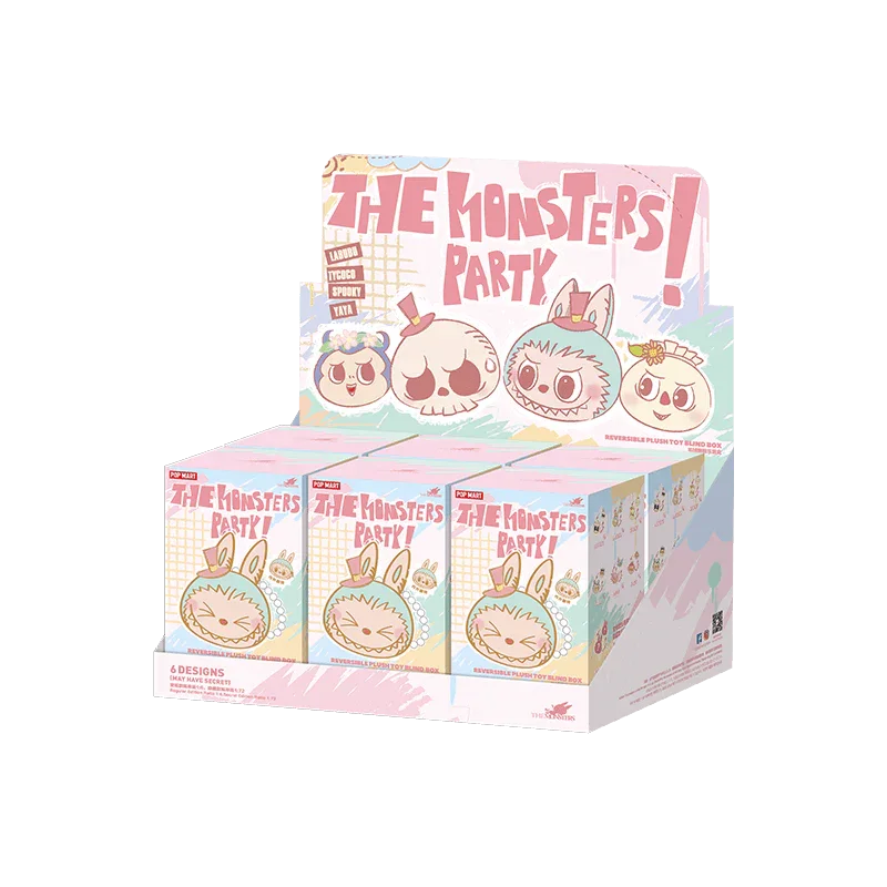 THE MONSTERS Party Series - Reversible Plush - Tiny Boxes