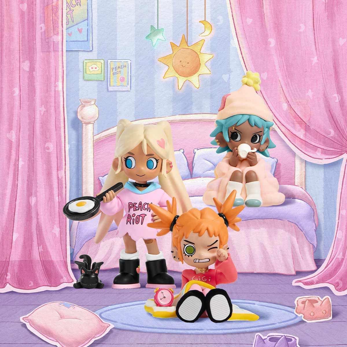 Lil Peach Riot Sleepover Series Collectible Blind Box Figures
