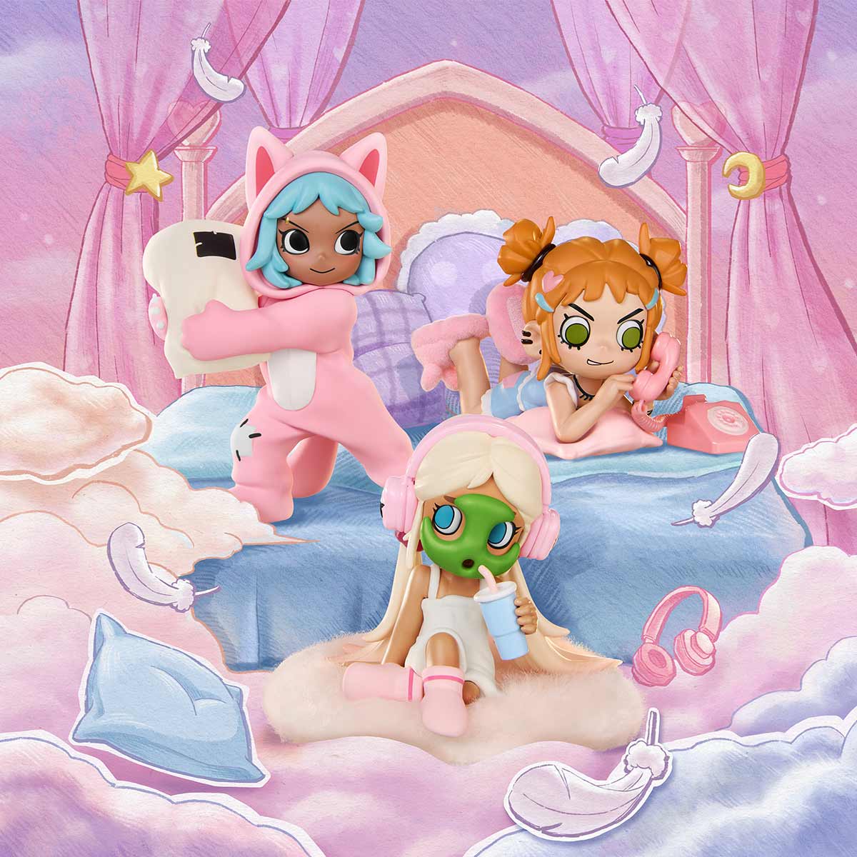 Lil Peach Riot Sleepover Series Collectible Blind Box Figures