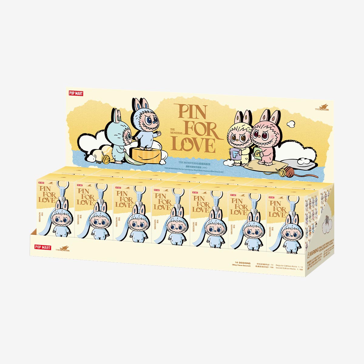 THE MONSTER Pin for Love Series- Vinyl Plush Pendant blind box (A-M)