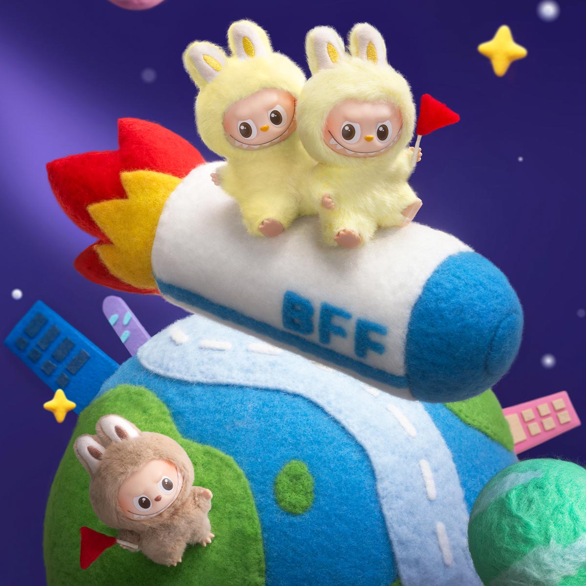 Mini Labubu THE MONSTER Pin for Love Series- Vinyl Plush Pendant (N-Z)