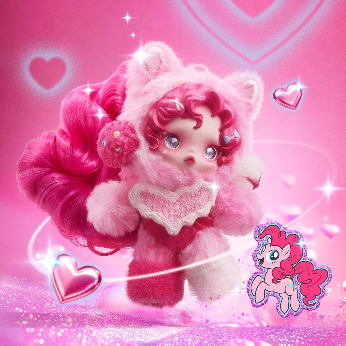 SKULLPANDA × My Little Pony Series Plush Doll Pendant