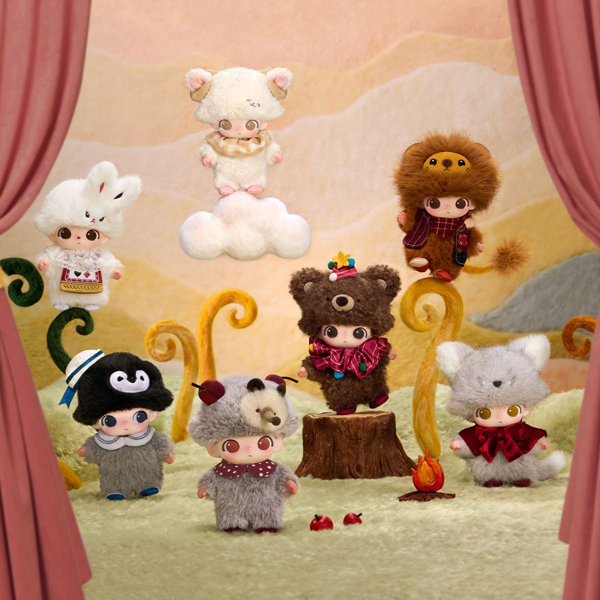 DIMOO The Secret Theatre Club シークレット くま DIMOO Vinyl Plush Pendant Blind Box – Secret Theatre Club Series