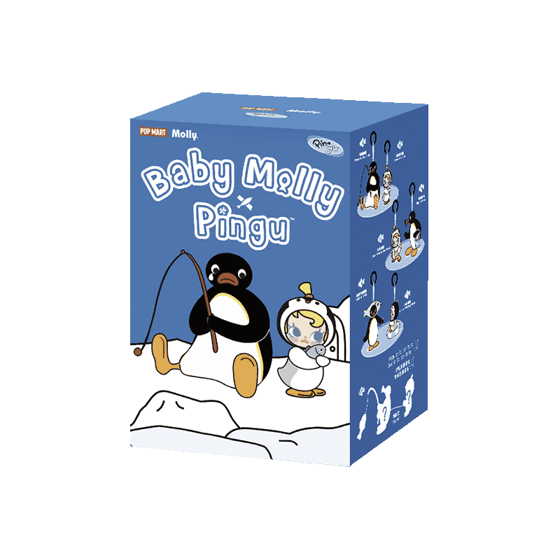 Baby Molly × Pingu Happy Fishing Series-Vinyl Plush Pendant Blind Box - Tiny Boxes