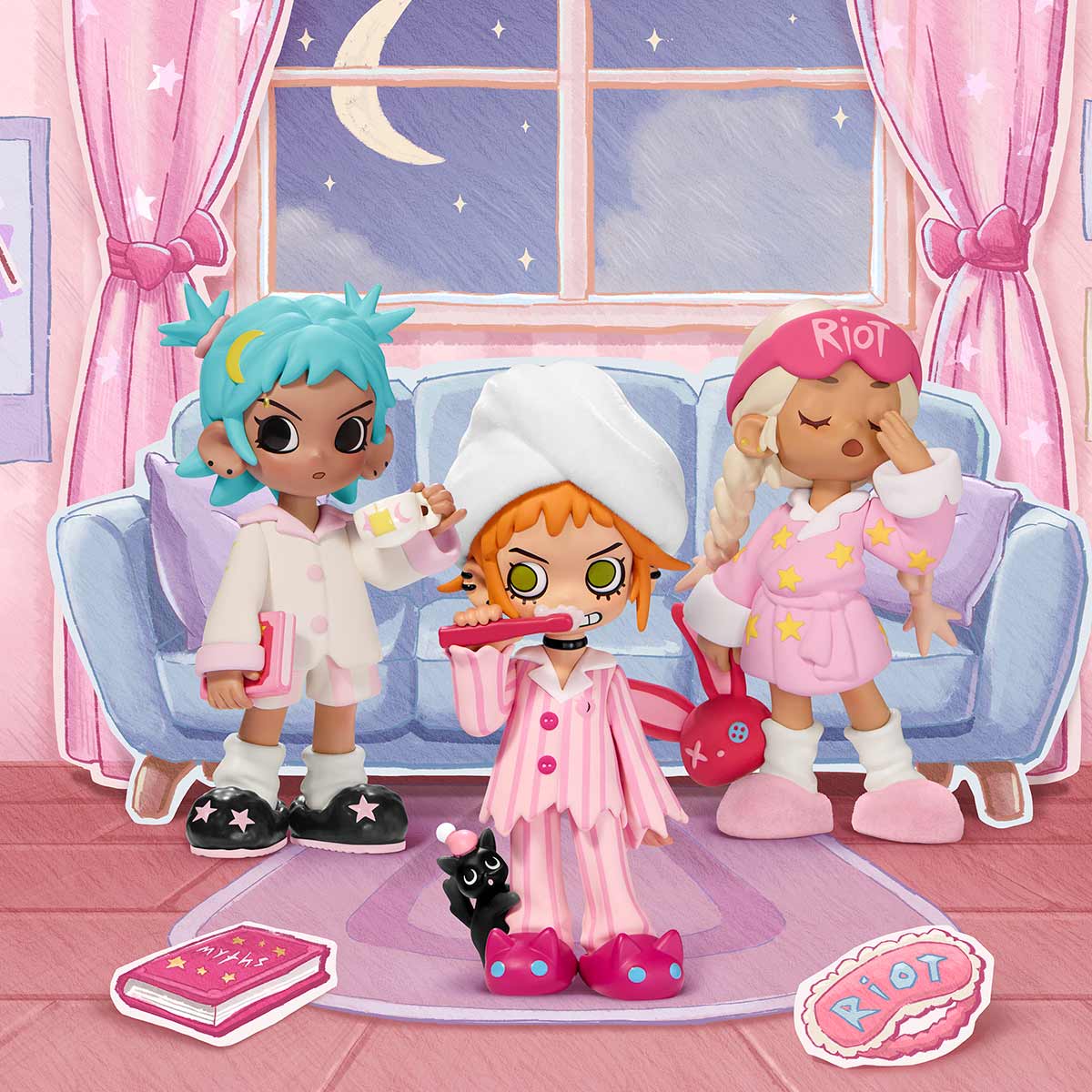 Lil Peach Riot Sleepover Series Figures Blind box