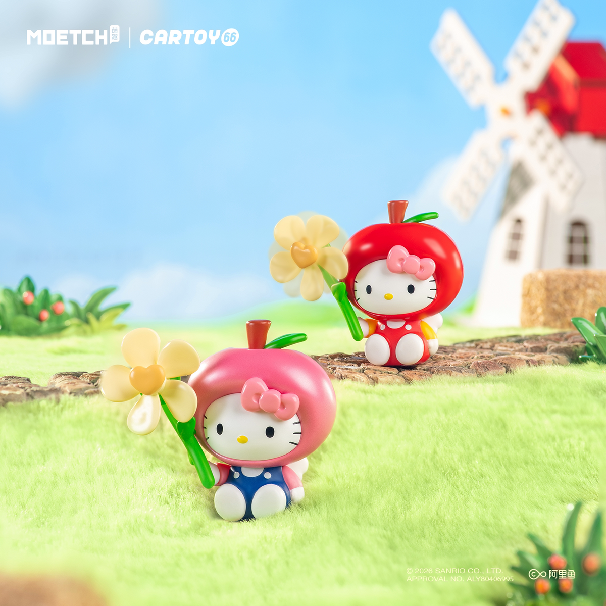 Hello Kitty Style Joyride Flower Series Windmill Moetch Bean – Single Blind Box