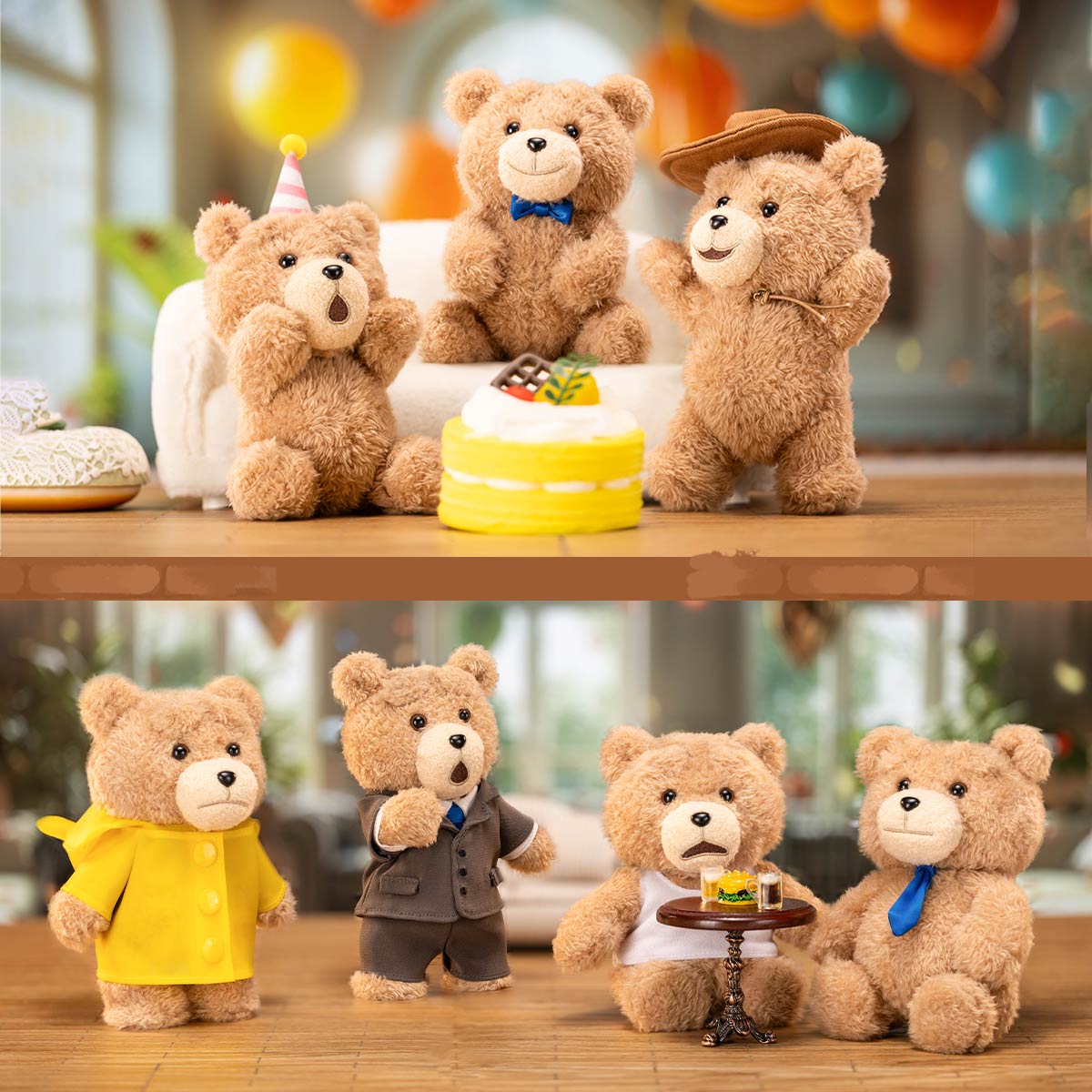 Ted2 Teddy Bear Action Plush Pendant Blind Box - Tiny Boxes