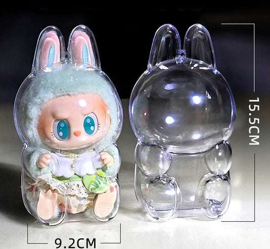 Clear protective case for Labubu The Monsters Have a Seat Vinyl Plush Pendant - Tiny Boxes