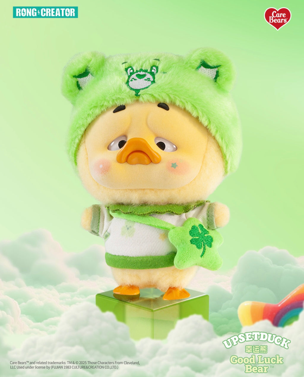 ***Pre-order*** Care Bears x Upset Duck Be Rainbow Duck Plush Keychain Blind box