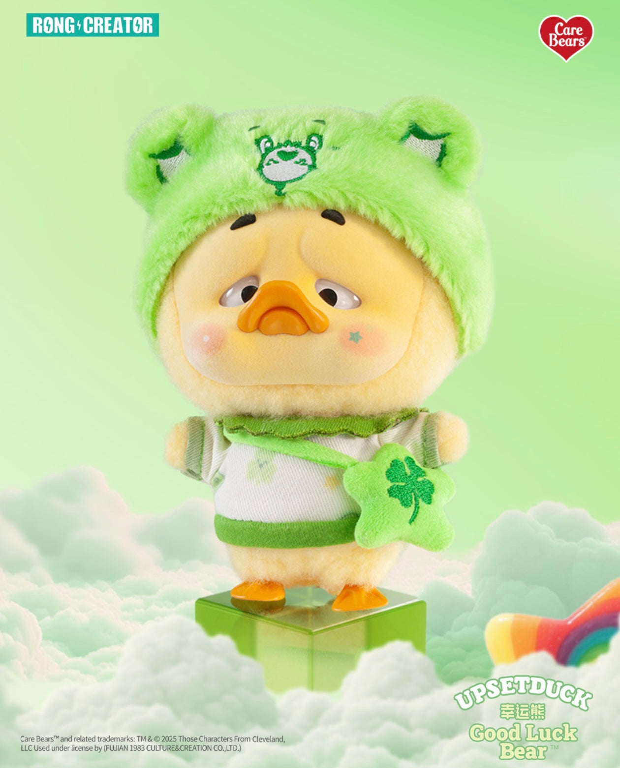 ***Pre-order*** Care Bears x Upset Duck Be Rainbow Duck Plush Keychain Blind box