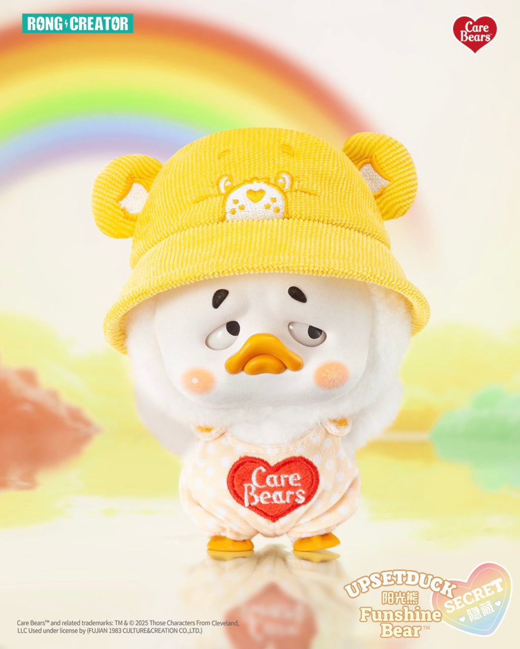 ***Pre-order*** Care Bears x Upset Duck Be Rainbow Duck Plush Keychain Blind box
