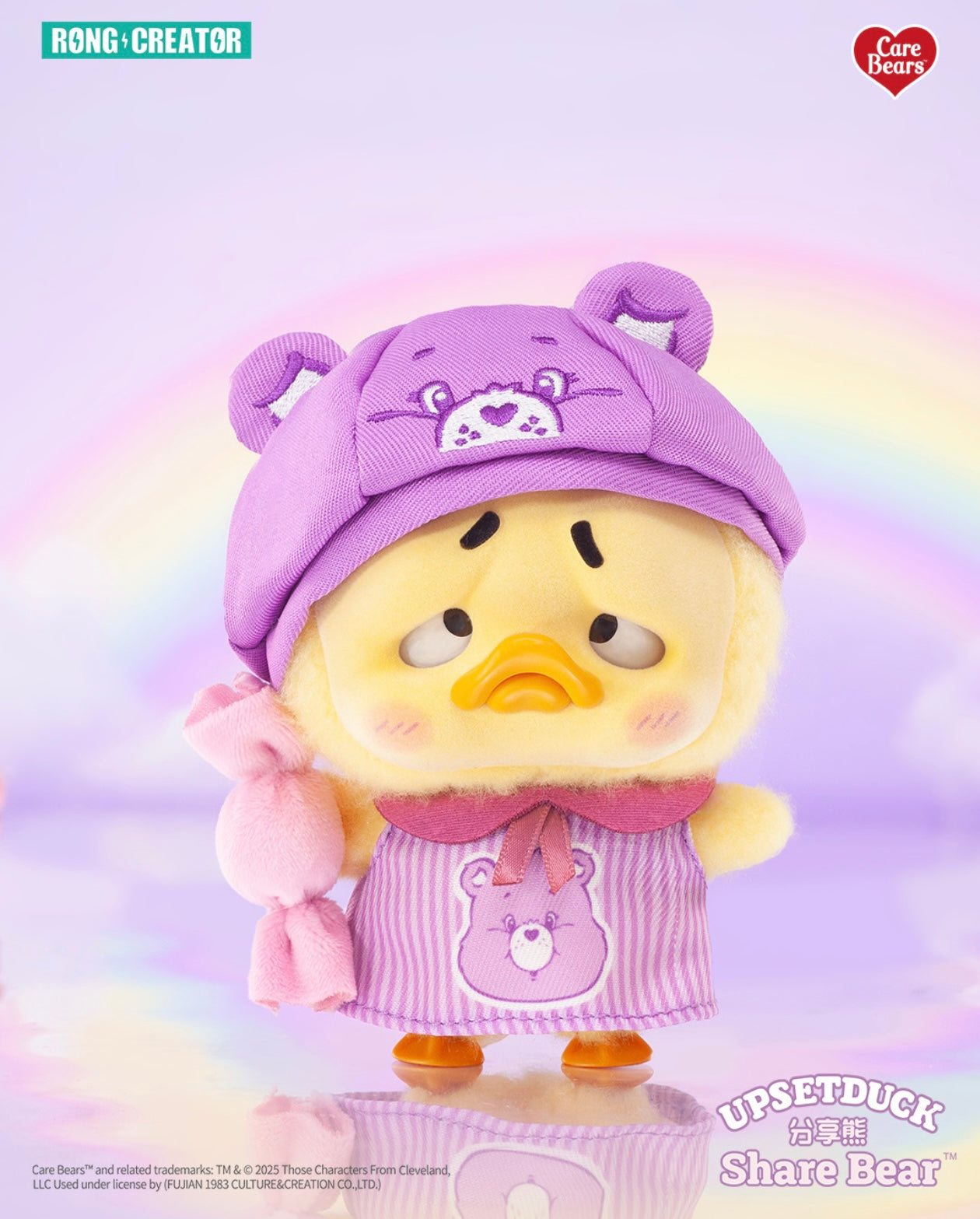 ***Pre-order*** Care Bears x Upset Duck Be Rainbow Duck Plush Keychain Blind box