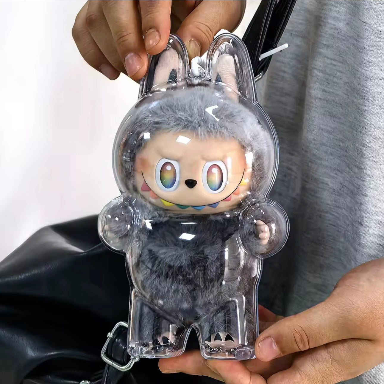 Clear protective case for Big Into Energy Plush Pendant