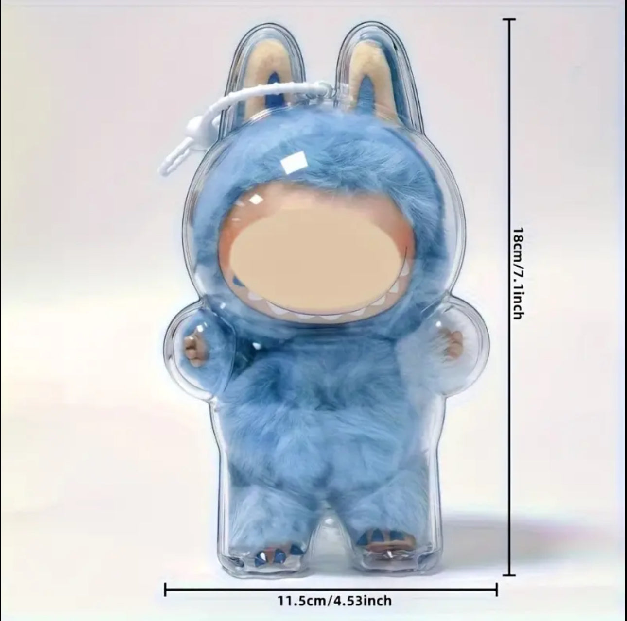 Clear protective case for Big Into Energy Plush Pendant