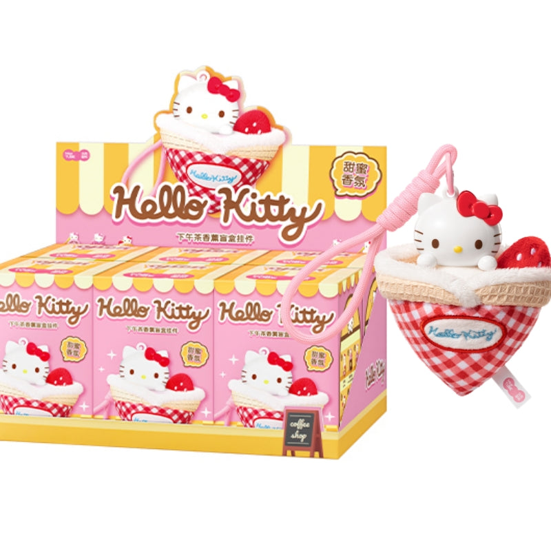 Hello Kitty Afternoon Tea-Themed Plush Keychain Aromatherapy Pendant Blind Box - Tiny Boxes