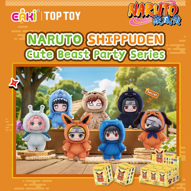 TOP TOY Naruto Beast Party Series Vinyl Face Plush Blind Box - Tiny Boxes