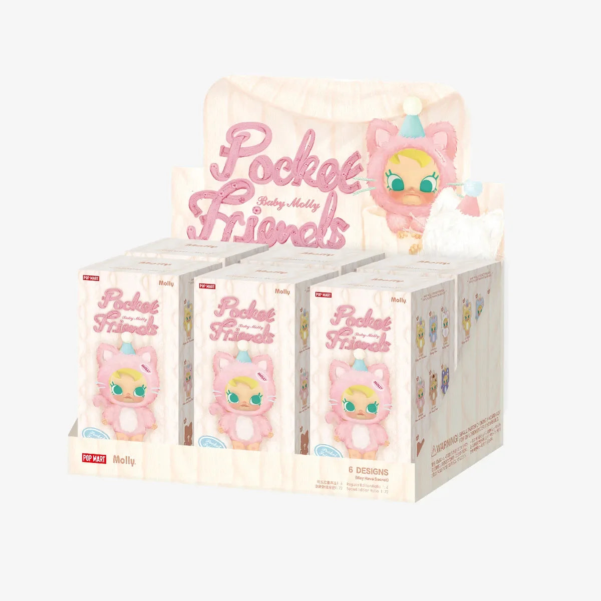 Baby Molly Pocket Friends Series-Vinyl Plush Pendant Blind Box - Tiny Boxes