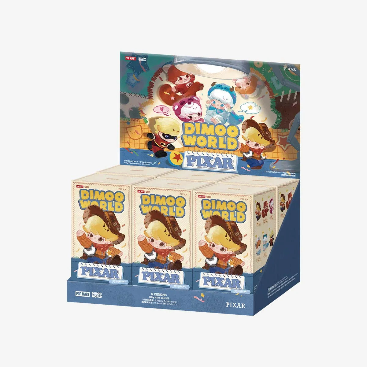 ***Shipping first week of August**DIMOO WORLD × PIXAR Series - Vinyl Plush Pendant Blind Box