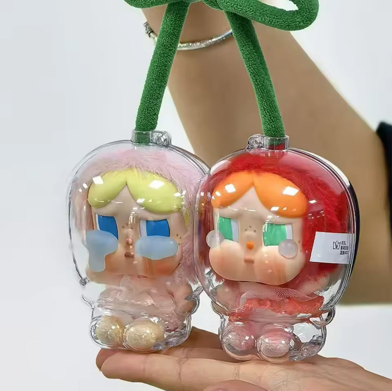 Clear protective case for For CRYBABY Crying For Love Series-Vinyl Plush Hanging Card (Love You Cherry Much) - Tiny Boxes