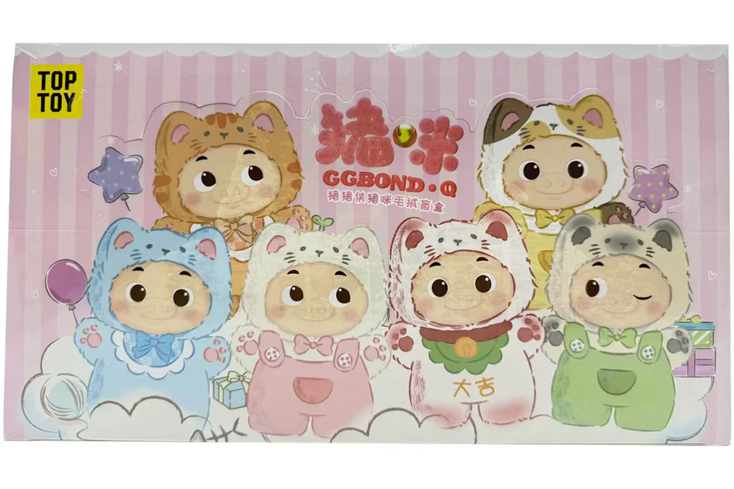 GG Bond Characters Piggy Meow Plush Doll Blind Box