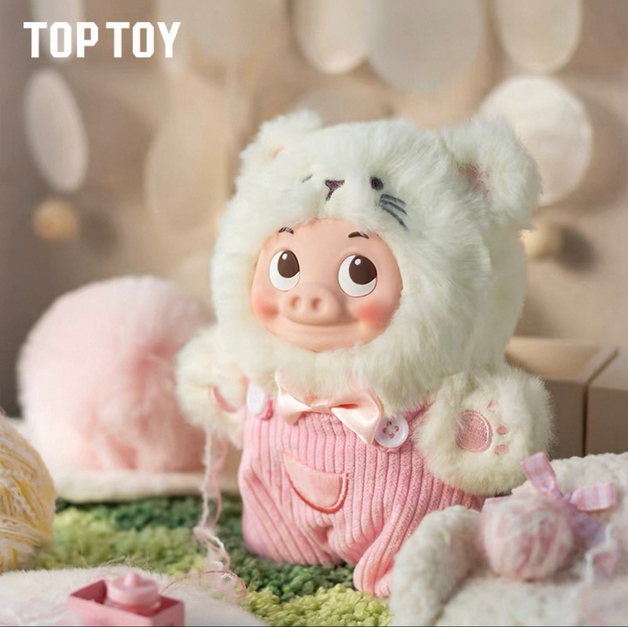 GG Bond Characters Piggy Meow Plush Doll Blind Box