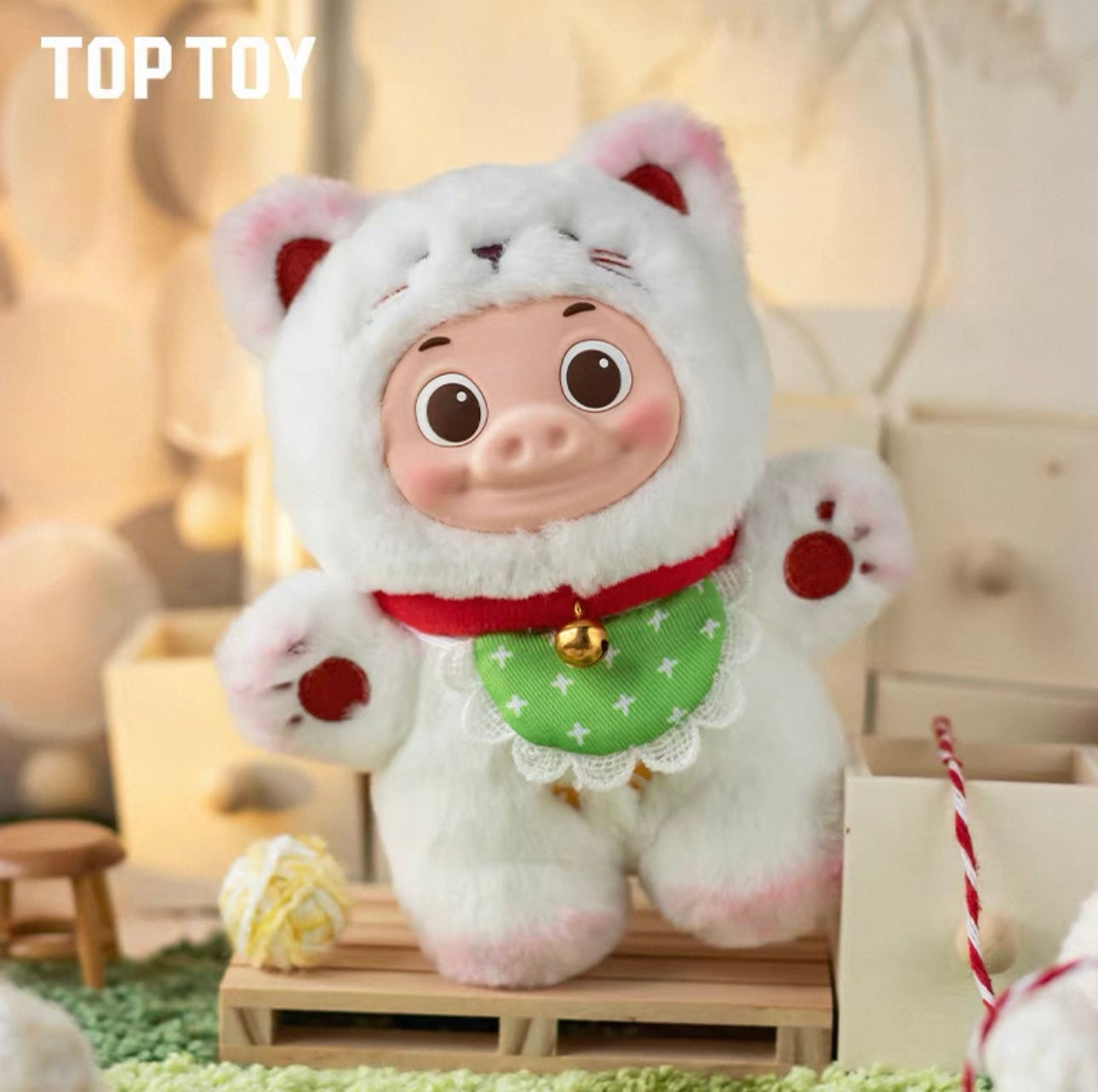 GG Bond Characters Piggy Meow Plush Doll Blind Box