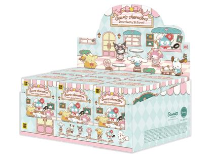 Toptoy Roller Skating Box of Sanrio character figurines with a display stand