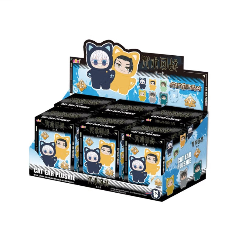 TOPTOY Jujutsu Kaisen Cat Ear Plushie Series Keychains Gift Blind Boxes