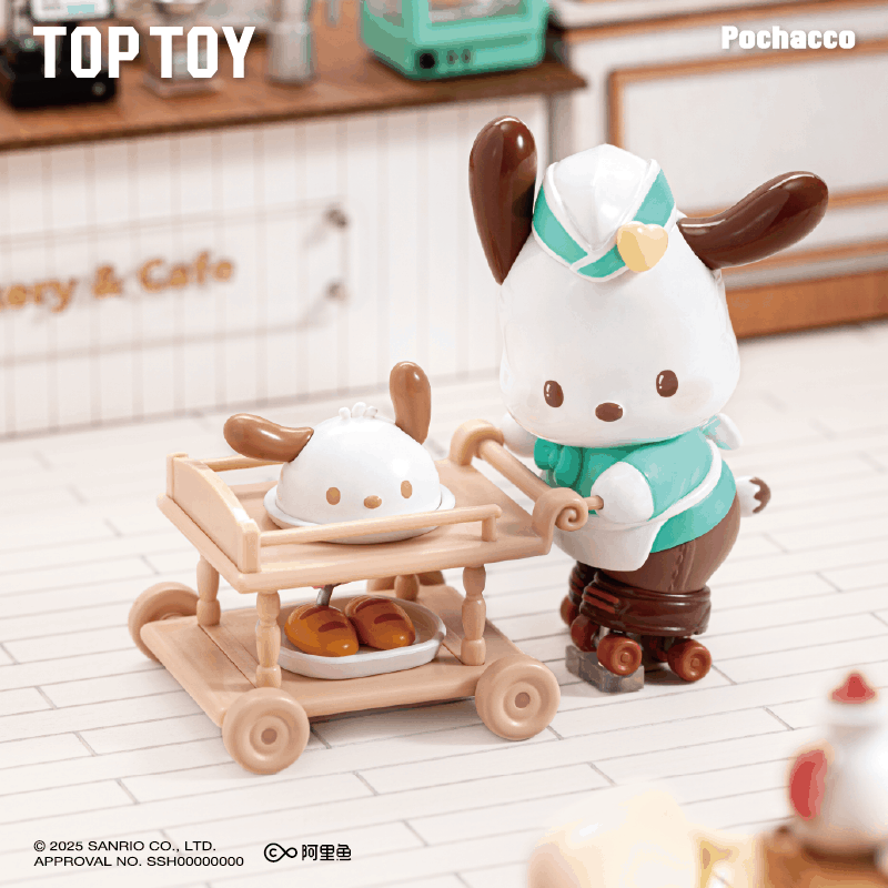 TOPTOY Sanrio Pochacco Roller Skating Restaurant Series Blind Boxes