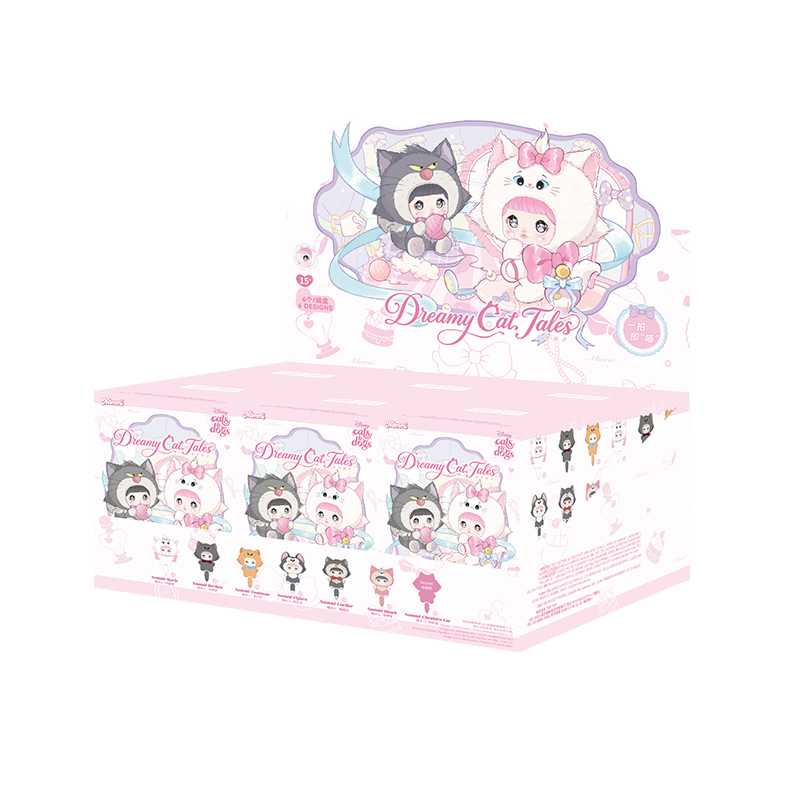Nommi × Disney Dreamy Cat Tales Series Plush Doll Blind Box – full set display box of 6
