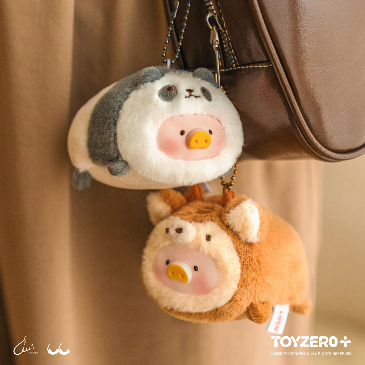 LuLu the Piggy Animal Party Vol. 2 Stick Together PVC Face Plush Keychain Blind Box - Tiny Boxes