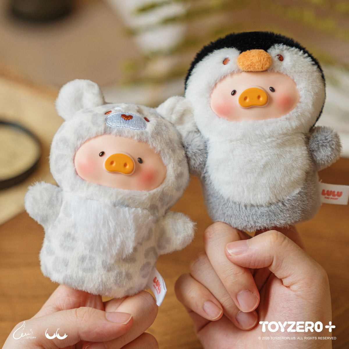 LuLu the Piggy Animal Party Vol. 2 Cutest Butler PVC Face Plush Key Cover Keychain Blind Box - Tiny Boxes