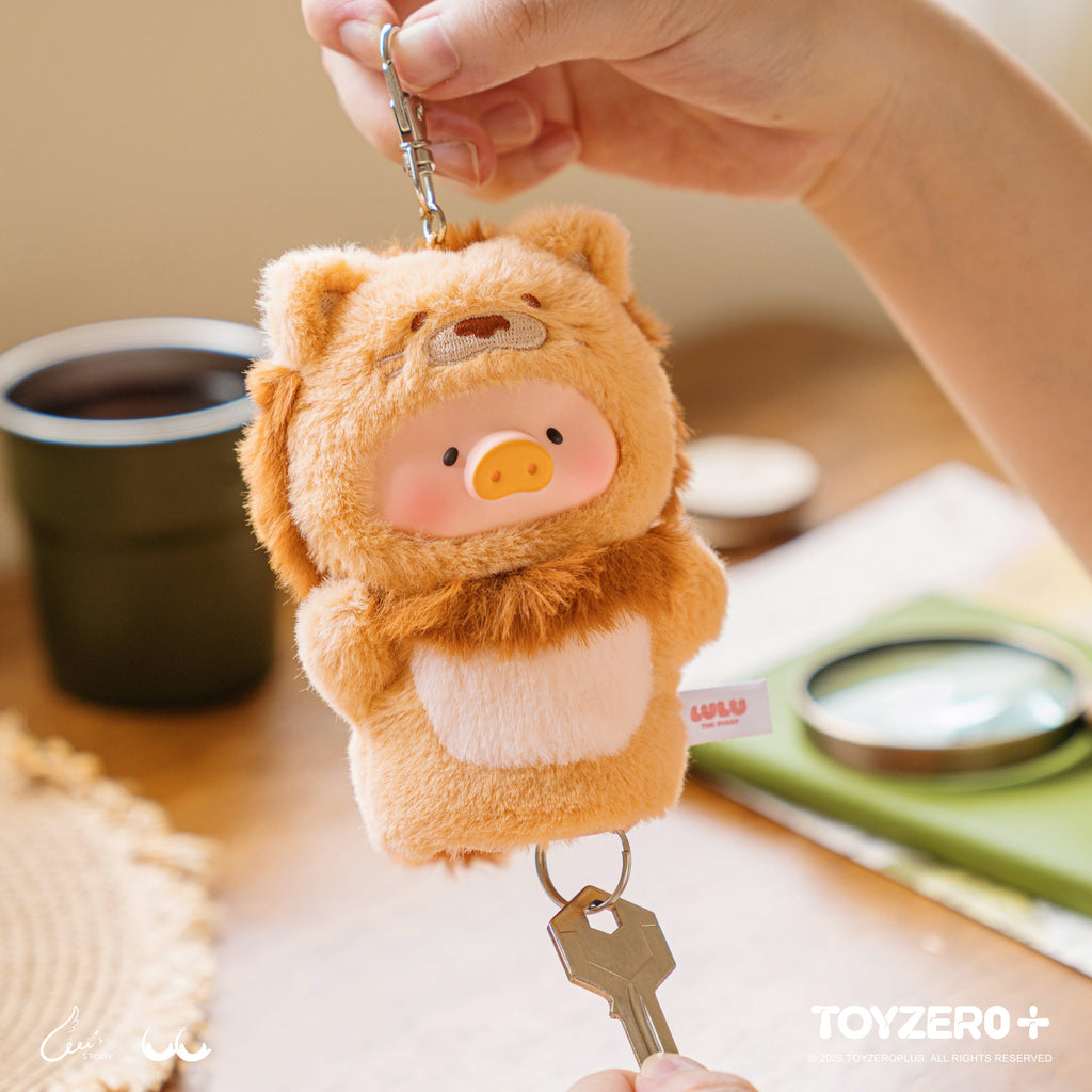 LuLu the Piggy Animal Party Vol. 2 Cutest Butler PVC Face Plush Key Cover Keychain Blind Box - Tiny Boxes